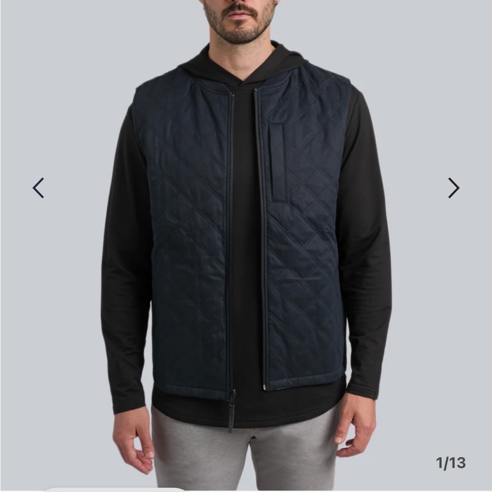 BYLT reversible vest, navy and grey size L